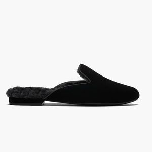 BIRDIES The Phoebe in Black Faux Fur